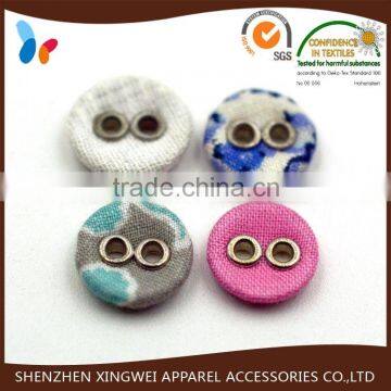 colorful 4 holes button fabric covered hole button