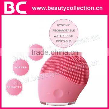 Rechargeable electric silicone facial cleansing brush