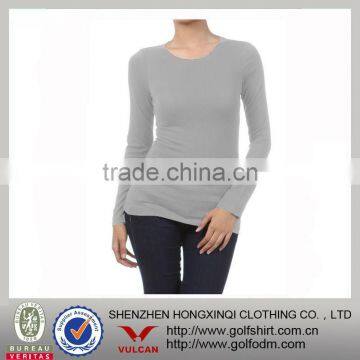 Natural Model Spandex Fitted Blank t shirt for Women