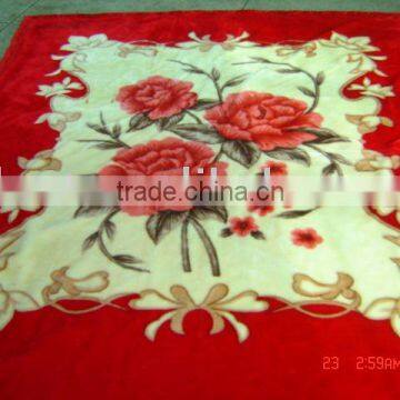 100% polyester blanket with jacquard