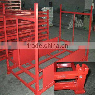 warehouse storage folded sliding metal tube shelves