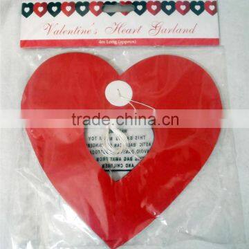 12 foot tissue paper heart shaped garland Valentine love wedding decoration