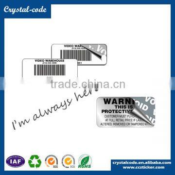 Custom tamper evident warranty void security labels