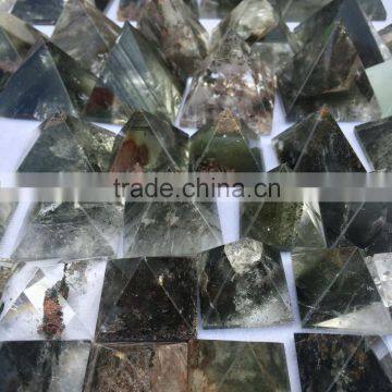 Natural Different Sizes Green Phantom Crystal Pyramid For Sale