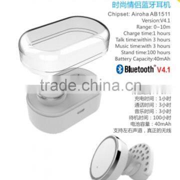 Multi twins ture/pairing bluetooth headset earphone CE/Rosh/FCC wireless headphone