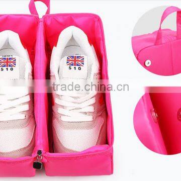 Travel shoes storage bag waterproof nylon square shape