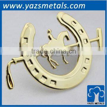 hollow out metal gold plated logo