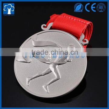 Customized running man gold silver brozen alloy 3D sports medals