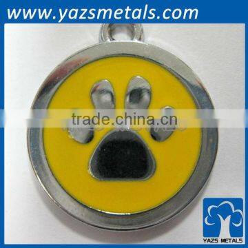 round enamel alloy pet label