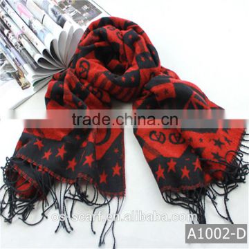 A1002-D Gold supplier china lady printed pashmina scarf