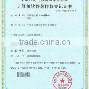 Copyright Registration Certificate of Triple Play 