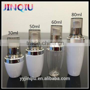 Plastic material personal care and skin care cosmetic bottle containers