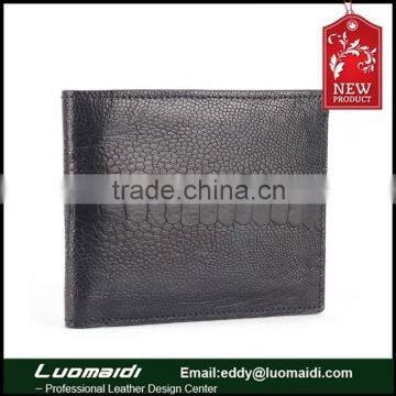 Hot selling ostrich leather men's wallet,leather mens wallet latest products from Guangzhou factory