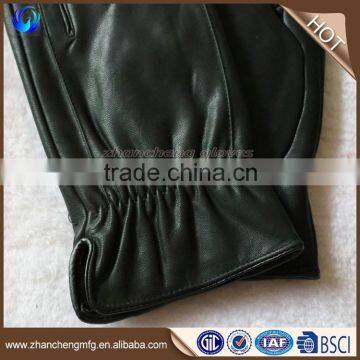 Classic Style Mens Sheepskin Leather Gloves for Touch Screen photo-2