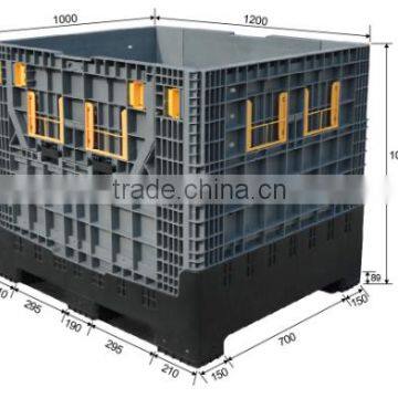 1200x1000x1000mm heavy duty collapsible plastic pallet box