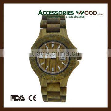 Japan movement custom logo wooden quartz sport watch for Man and Woman