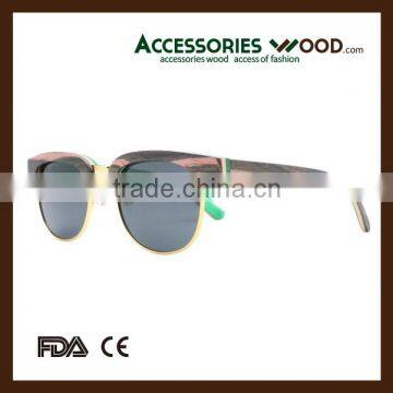 Wood Sunglasses Half Frame Unisex Wooden Sun Glasses photo-6