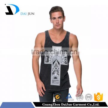 Daijun OEM men summer black cotton cross fashion wholesale singlets