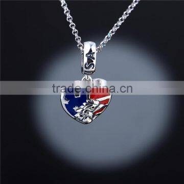 925 Sterling Silver Jewelry USA Flag Charm Custom Charm Manufacturer