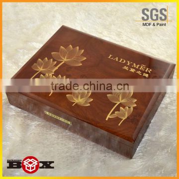 Printing Flower Wooden Box Packaging