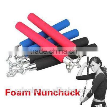 Martial Arts Nunchucks Weapon Foam Metal Chain Safe Sponge Nunchucks