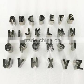 Stainless stell customized letter cookie cutters with special packing