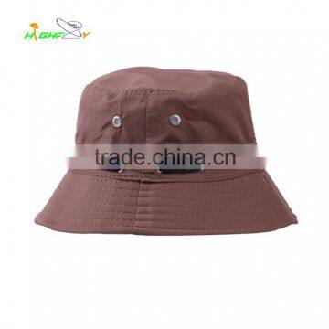China Manufacture Polyester Fabric Pure Color Outdoor Activities Panama Bucket Hat photo-5