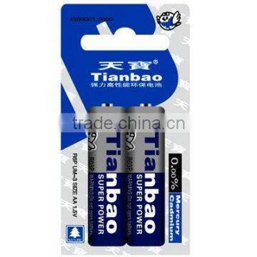 Zinc manganese battery UM3 R6P AA battery