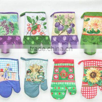 Printed Cheap Stock Oven Mitten Kitchen Textiles Free Samples Surplus Stock China Supplier Buying in Bulk Wholesale
