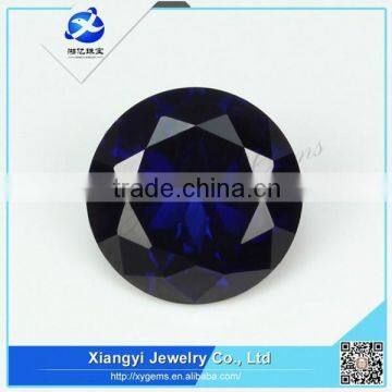 environment china products round cut created synthetic corundum blue sapphire