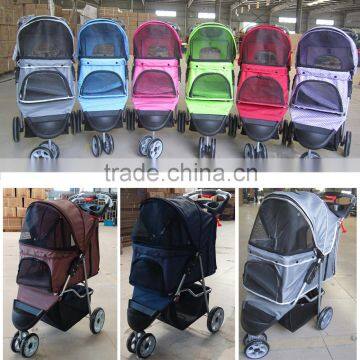 STOCK!!! Very good price pet stroller hot sale 12 colors available pet stroller