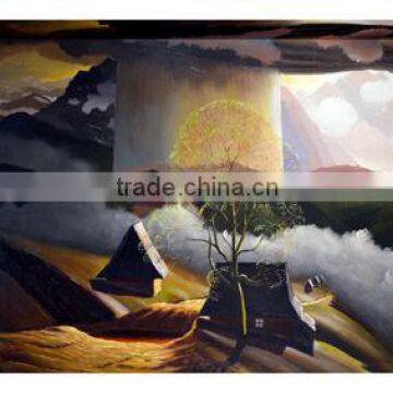 Hot! Retro country way old color old oil painting style restaurant decorating supplies