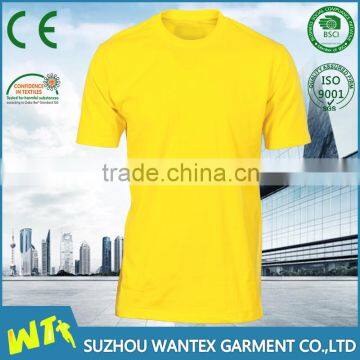 fluo yellow safety working cotton t shirt custom print t shirt safety working tshirt