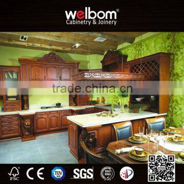 Traditional Cherry Wood American Style Kitchen Cabinet Design