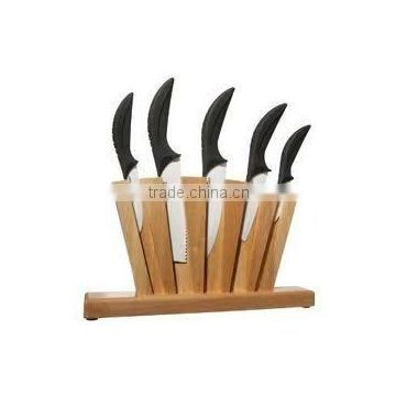 ceramic knife set with block