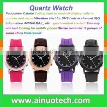 Ultra long standby OLED bluetooth watch vibration wrist watch IP67 water resistant quartz watch price