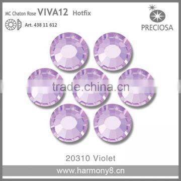 PRECIOSA Flat Back Hot Fix Rhinestones, Violet MC Chaton Rose VIVA12