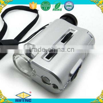 Portable 60X Lens Magnifier Loupes with 1UV LED Mini Microscope