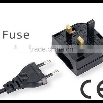 To goods  2015 Euro to uk plug adapter male to male electrical plug adapter with fuse CE