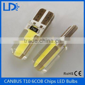 LED width light cob 6 chips Light Car 12v Lamp T10