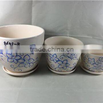 Ceramic Flower Pot Different Size With Same Pattern photo-2