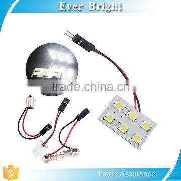 5050 chip 6SMD Led panel Light festoon bulbs interior lamp