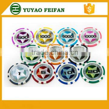 poker star sticker plastic strip style cheap wholesale poker chips