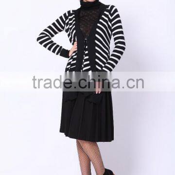 2016 PRETTY STEPS Winter Collections Hot Casual Fashion Women Long Sleeve Striped Tops Cardigan Jacket photo-5