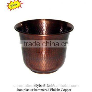 Iron Planter Flower Pots Hammered