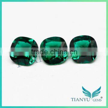 8x8 mm square cushion cut synthetic raw blue green emerald birthstone original