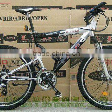 2012 NEW FASHION 26INCH STEEL SHIMANO FULL SUSPENSION BICYCLE DISC BRAKE -21SPEED