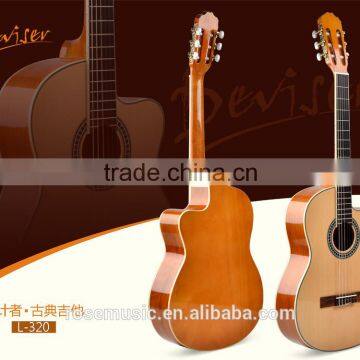 39 inch spruce+poplar classical guitar made in China guitar factory (L-320)