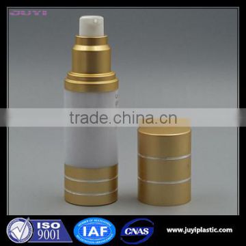 Best selling top grade gold color /silver color /red round cosmetic airless pump bottle packaging