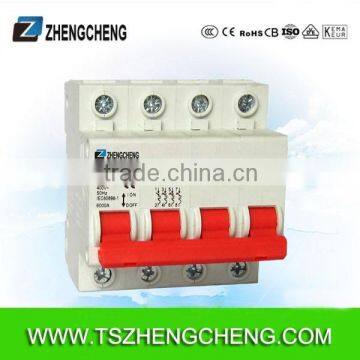 4P 40A D curve electrical Miniature circuit breakerC45 MCB